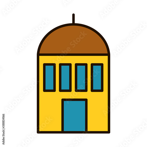 synagogue icon image, line and fill style