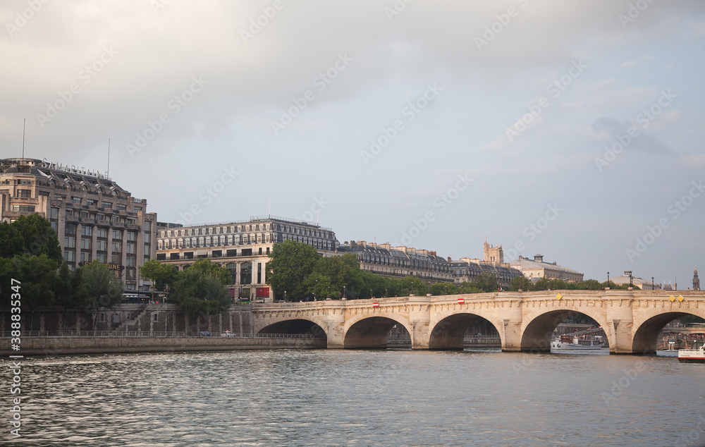 Paris,France:Pont Neuf in Paris, France. The picture was taken in the afternoon.