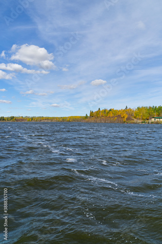 Astotin Lake on a Windy Autumn Day