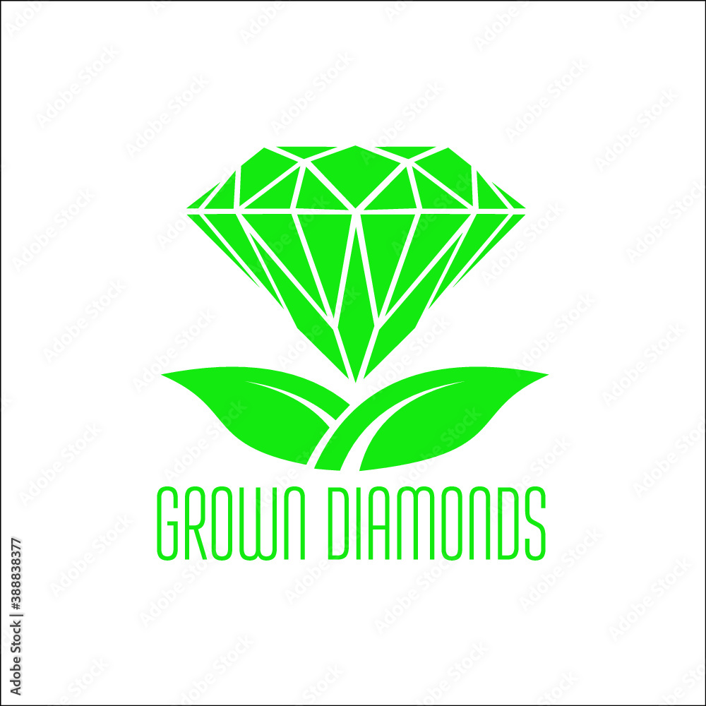 grown diamonds logo exclusive design inspiration Stock Vector Adobe Stock