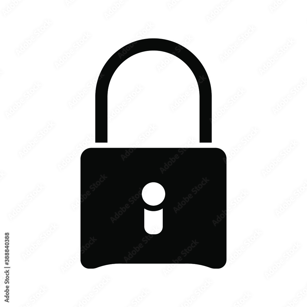 flat illustration of padlock vector icon, security sign symbol. vector illustration flat illustration of padlock vector icon, security sign symbol. vector illustration
