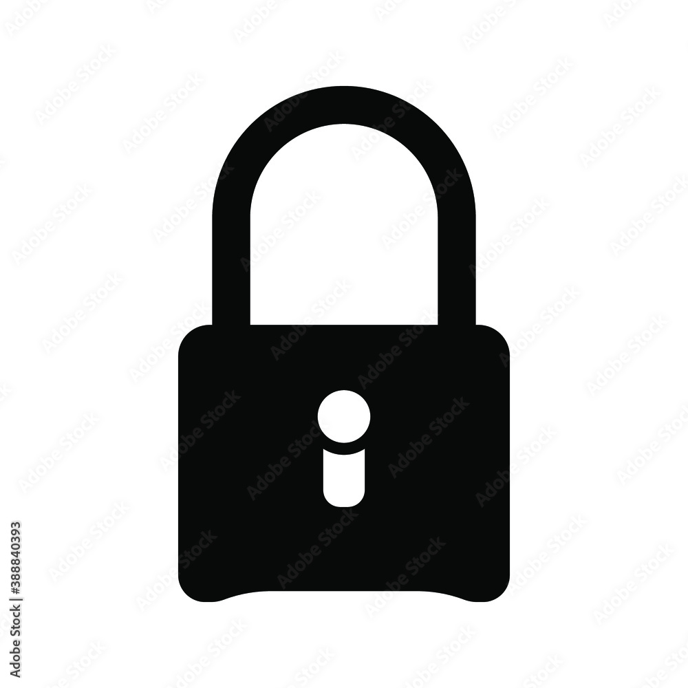 flat illustration of padlock vector icon, security sign symbol. vector illustration flat illustration of padlock vector icon, security sign symbol. vector illustration