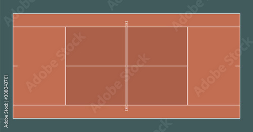 Vektor Tennis Spielfeld Übersichtsplan
