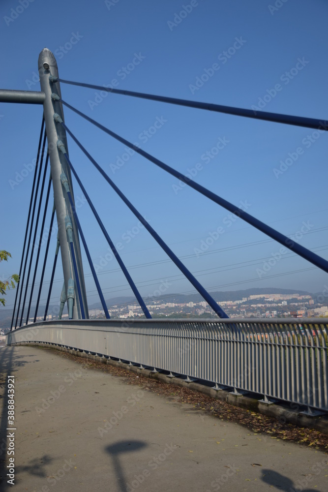 Fototapeta premium useless pedestrian bridge over the road 1