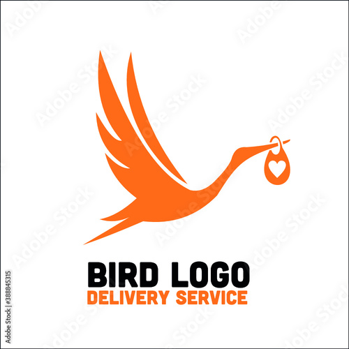 Bird Delivery Service logo exclusive design inspiration