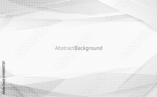 Vector abstract gray geometric banner with pattern on white background.