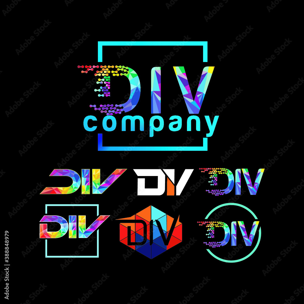 DIV initials logo exclusive design inspiration