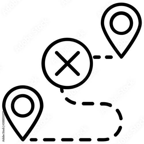 
A curved paper map with pointer to address navigation concept
