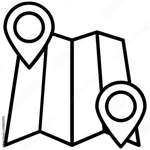 

Map of a city where pinpointer pointing to a specific destination, notion for map location
