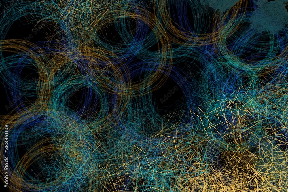 Abstract unique balck background artistic scribble paint and ethereal space glitter modern art painting Abstract unique balck background artistic scribble paint and ethereal space glitter modern art painting