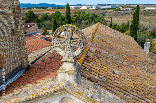 Roman church of Sant Pere de Lavern, in Sant Feliu (barcelona) Spain photo