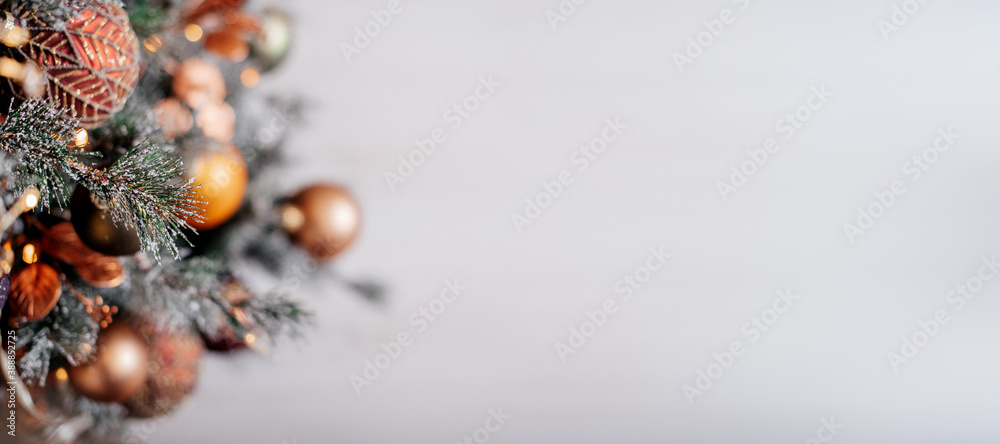 Christmas and happy new year concept, space for text for your design	 - obrazy, fototapety, plakaty 