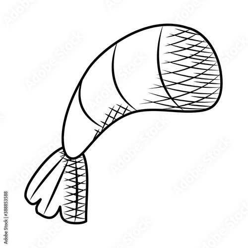 shrimp icon, hand draw style