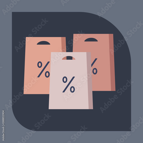 Online shopping.  Discount.  .  Vector  line icon.  Pictogram.  Concept of mobile ordering