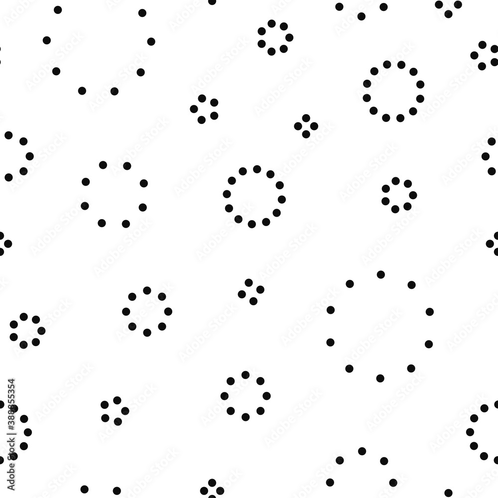 Dotted circles seamless pattern. Minimalistic background. Dotted circles seamless pattern. Minimalistic background.