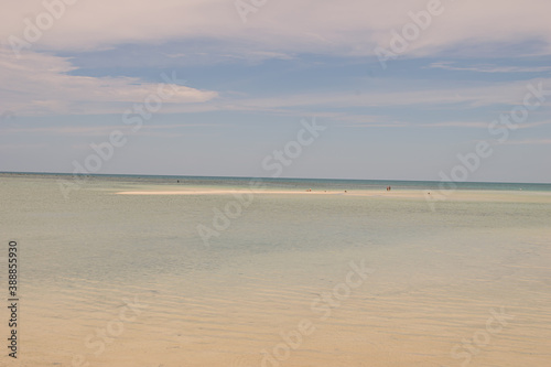 PANORAMIC LANDSCAPE, RELAXING BEACH VIEW FROM IN THAILAND, 2018