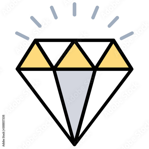 
A sparkling cubic crystal jewel is graphically designed to make an icon for diamond
