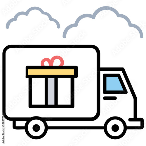 
A completely protected van wandering on a road to offer special delivery  
