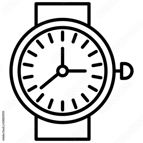 
An icon showing stylish handwatch completely designed like an actual watch, icon for new watches promotion 
