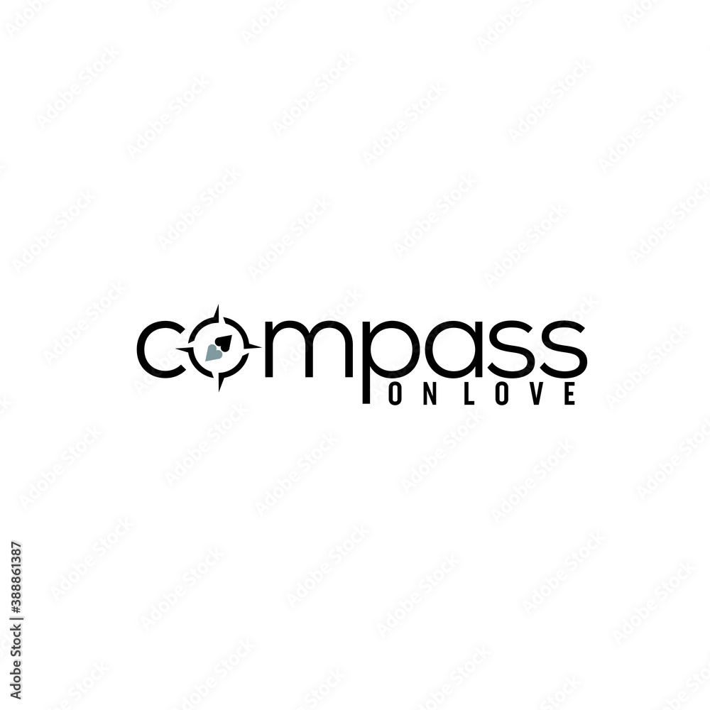 compass on love logo exclusive design inspiration