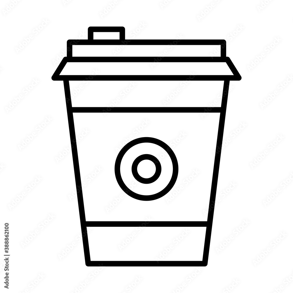 coffee plastic container line style icon coffee plastic container line style icon