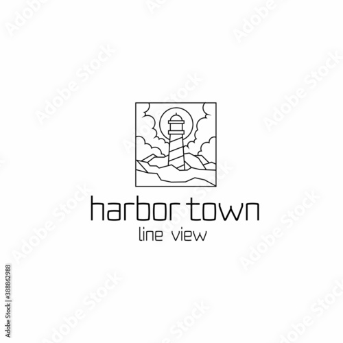 Wallpaper Mural Harbor Town line view logo exclusive design inspiration Torontodigital.ca