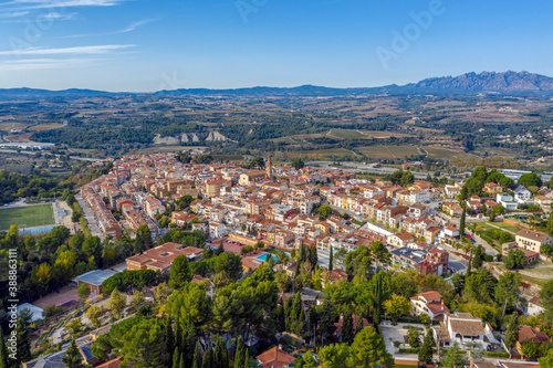 View of Gelida, province of Barcelona, in Alto Penedes. With a Population of 7371, Spain