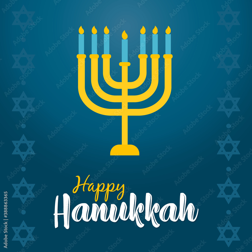 hannukah design with menorah icon, line and fill style hannukah design with menorah icon, line and fill style
