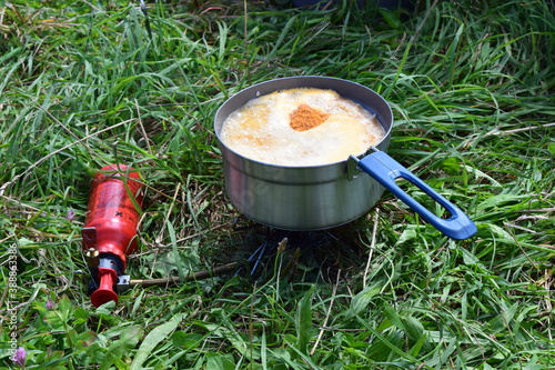 cup of coffee with a spoon