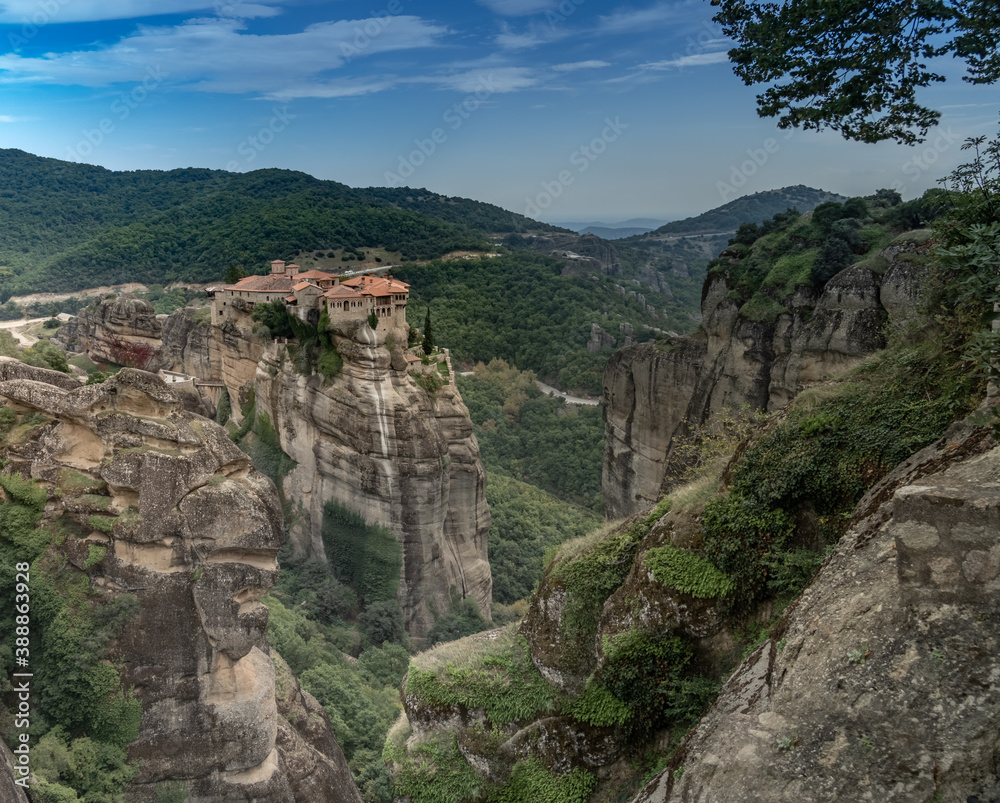 The Monastery of Varlaam in the Meteora a stunning rock formation in central Greece hosting one of the largest and most precipitously built complexes of Eastern Orthodox monasteries