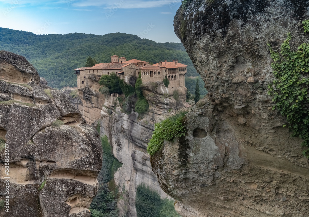 The Monastery of Varlaam in the Meteora a stunning rock formation in central Greece hosting one of the largest and most precipitously built complexes of Eastern Orthodox monasteries