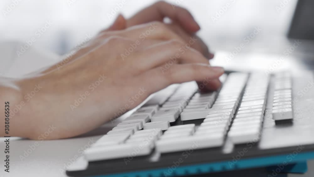 Female hands typing on computer keyboard. Cropped shot of unrecognizable businesswoman working at her office. Female freelancer working. Career, studying concept Female hands typing on computer keyboard. Cropped shot of unrecognizable businesswoman working at her office. Female freelancer working. Career, studying concept