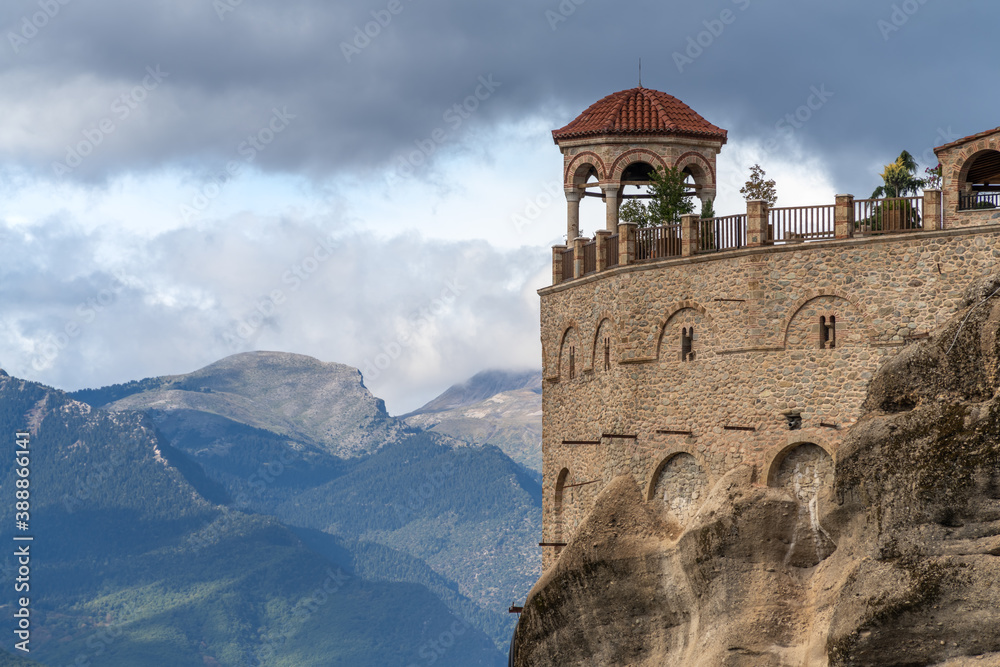 The Monastery of Varlaam in the Meteora a stunning rock formation in central Greece hosting one of the largest and most precipitously built complexes of Eastern Orthodox monasteries The Monastery of Varlaam in the Meteora a stunning rock formation in central Greece hosting one of the largest and most precipitously built complexes of Eastern Orthodox monasteries