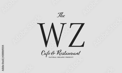 cafe restaurant premade logo initials monogram elegant luxury alphabet