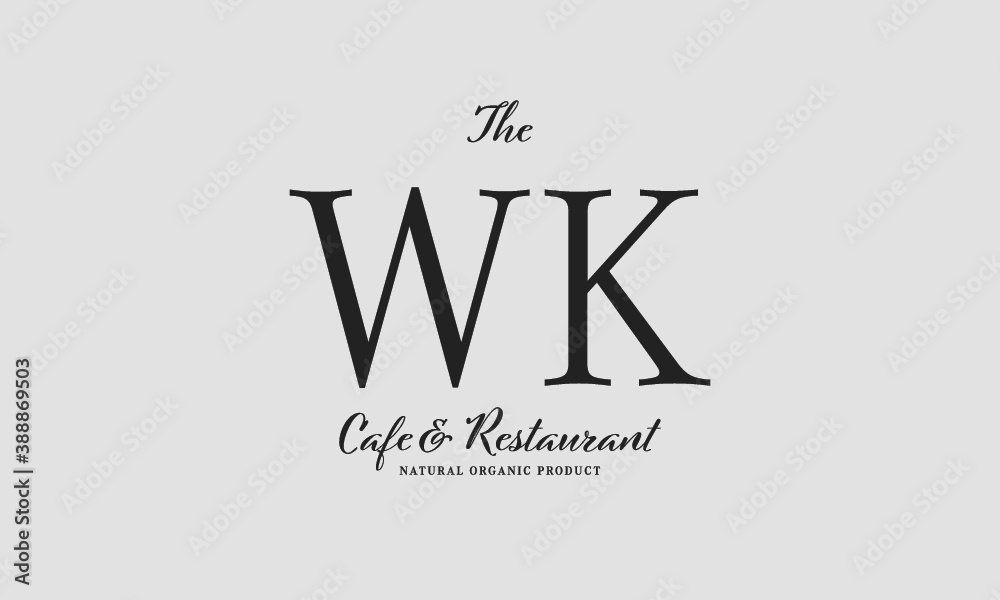 Fototapeta premium cafe restaurant premade logo initials monogram elegant luxury alphabet