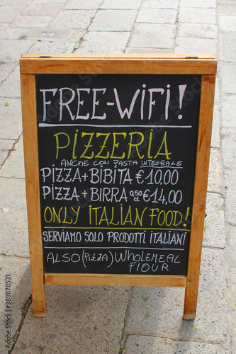 Menu Board from Italy Streets