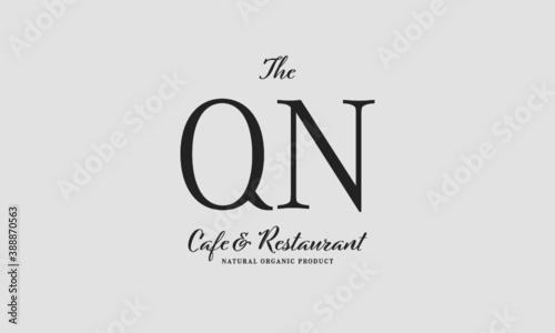 cafe restaurant premade logo initials monogram elegant luxury alphabet © ochakov