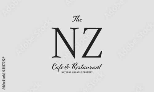 cafe restaurant premade logo initials monogram elegant luxury alphabet