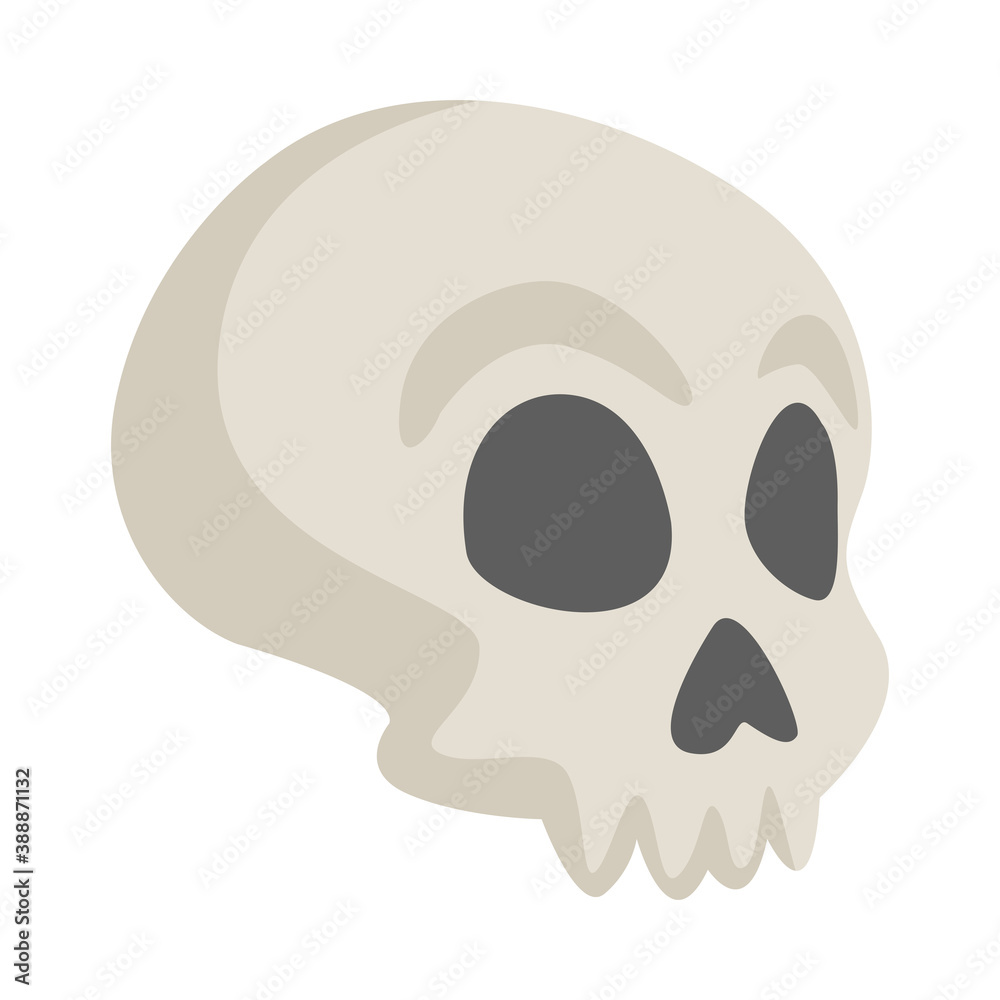 halloween head skull isolated icon halloween head skull isolated icon
