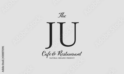 cafe restaurant premade logo initials monogram elegant luxury alphabet