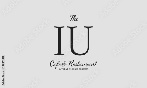 cafe restaurant premade logo initials monogram elegant luxury alphabet