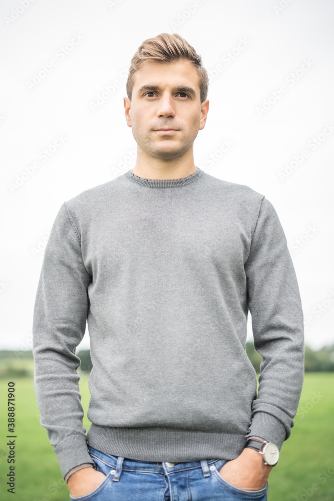 Male Portrait Headshot Outdoors, Italian Male Model Male Portrait Headshot Outdoors, Italian Male Model