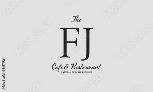 cafe restaurant premade logo initials monogram elegant luxury alphabet
