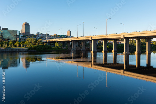 Bridge of the Dufferin-Montmorency highway on the Saint-Charles river in Québec city. photo