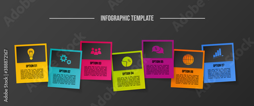 Business infographic template. Flowchart. Vector