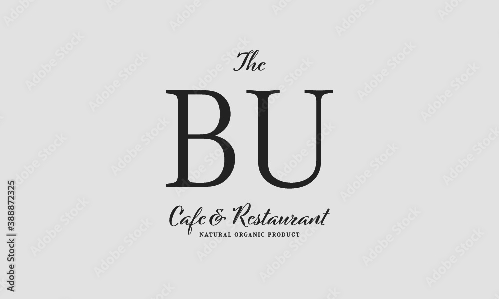 cafe restaurant premade logo initials monogram elegant luxury alphabet