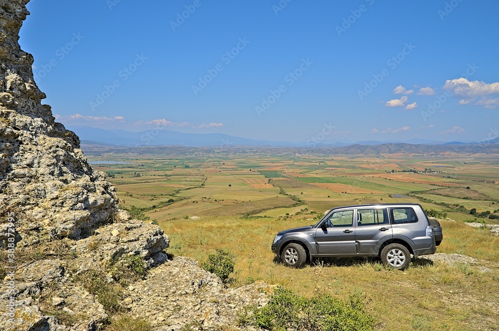 Offroad driving in the area of a hill called Kastro