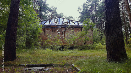 Obraz na płótnie old house in the woods w salonie