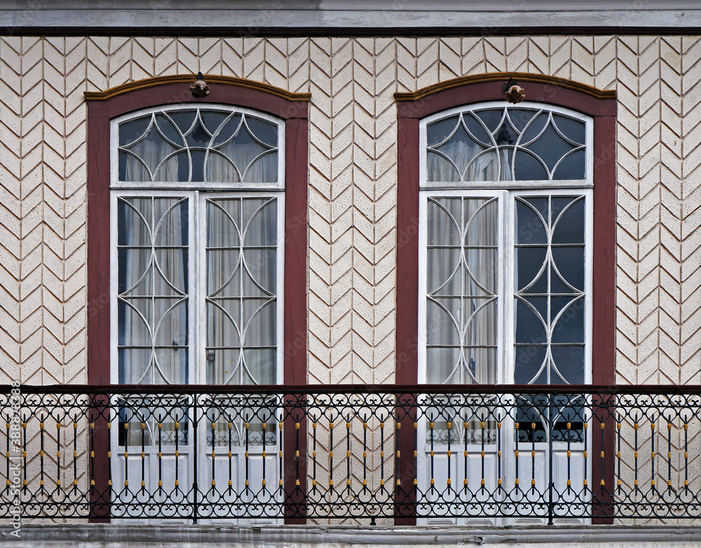 Obraz premium Balconies on facade in Ouro Preto, Brazil 