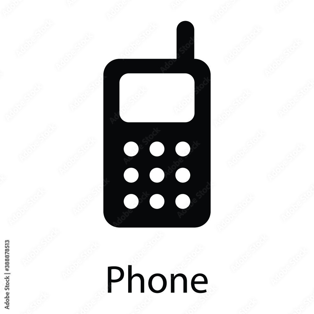 phone glyph vector icon phone glyph vector icon